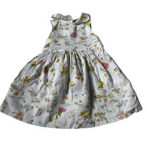 Laura Ashley Pink/Multicolor Floral A-line Dress Baby Girl Size 12 Months 55-19